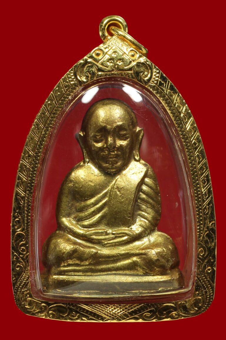 รูปเหมือนหลวงพ่อเงิน วัดบางคลาน เนื้อทองเหลือง ปี 2515 จ.พิจิตร (วัดบึงนารางสร้าง)